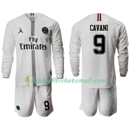 Fußballtrikots Paris Saint-Germain CAVANI 9 Jodan Weiß Kinder 2018-2019 Langarm Ausweichtrikot kaufen
